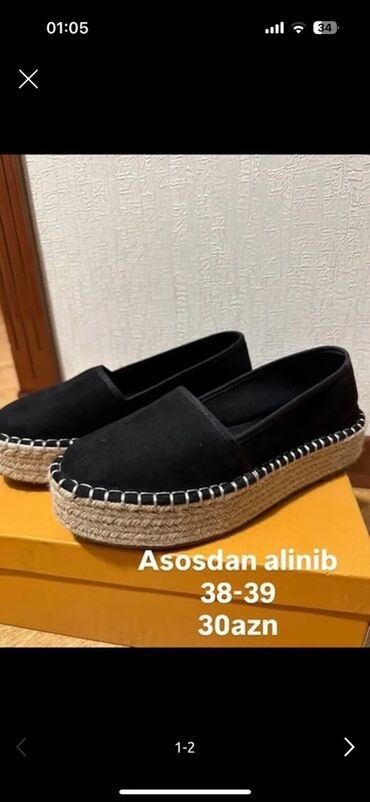 Qaşıqlar: Məhsul: Qadın espadrilləri - Brend/mağaza: ASOS-dan alınıb (şəkildə