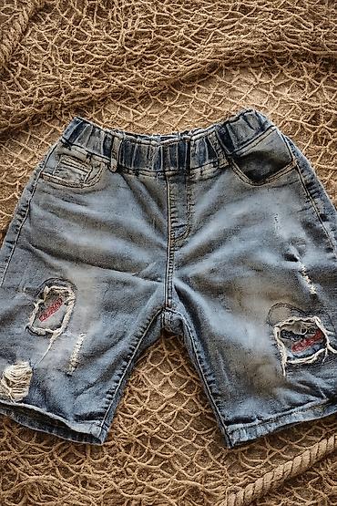 cins uşaq şortları: Denim şort - Material: klassik mavi jeans (denim), yumşaq və — 1