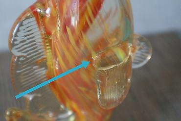 Статуэтки: Винтажные стеклянные рыбки. высота 27 см и 20 см Гутное стекло, СССР — 15