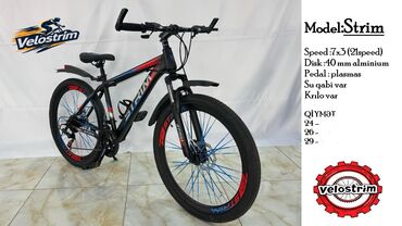 Şəhər velosipedləri: Yeni Şəhər velosipedi Strim, 24", sürətlərin sayı: 32, Ünvandan götürmə, Ödənişli çatdırılma, Rayonlara çatdırılma