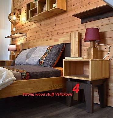 komode bele forma ideale: Slika:1-2-3-4-5-Krevet bračni 25 Petar ručno rađeni krevet od drveta — 4