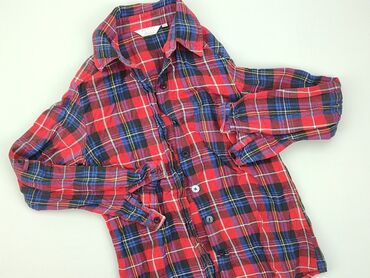 esprit bluzki z długim rękawem: Shirt 8 years, condition - Good, pattern - Cell, color - Red