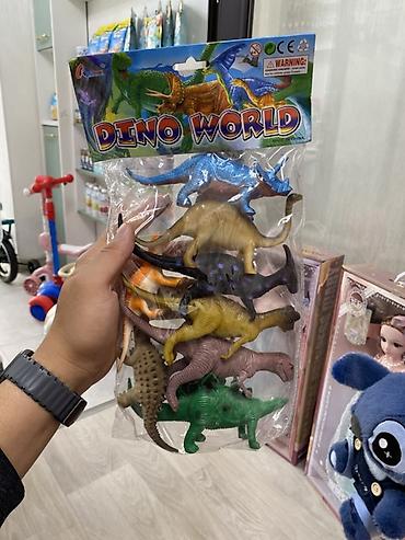 Оюнчуктар: Набор игрушек «DINO WORLD» - Комплект фигурок динозавров в пакете - В — 1
