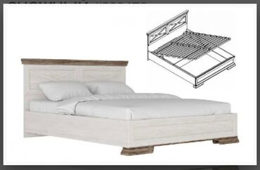 спалный кровать бу: Эки кишилик керебет, Колдонулган, Without a mattress, узуну - 180 см