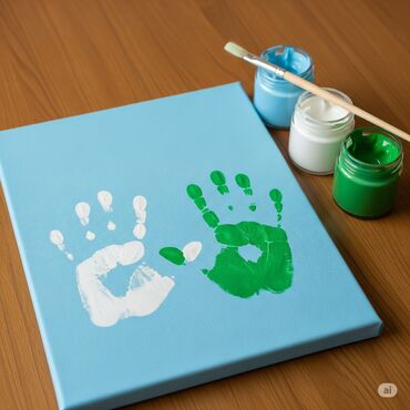 Открытки: Картины Отпечатки ладони рук наборы Отпечаток ладони на холсте Наборы — 9