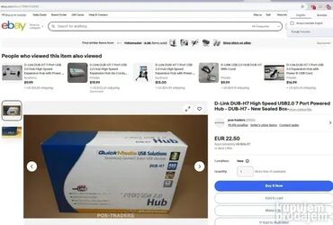 Druga oprema za računare i laptopove: *** AKCIJA *** #2702 USB HUB D-Link Model: DUB-H7 Portovi: 7× USB 2.0 — 6