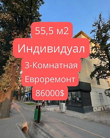 5: 3 комнаты, 55 м², 5 этаж, Евроремонт — 1