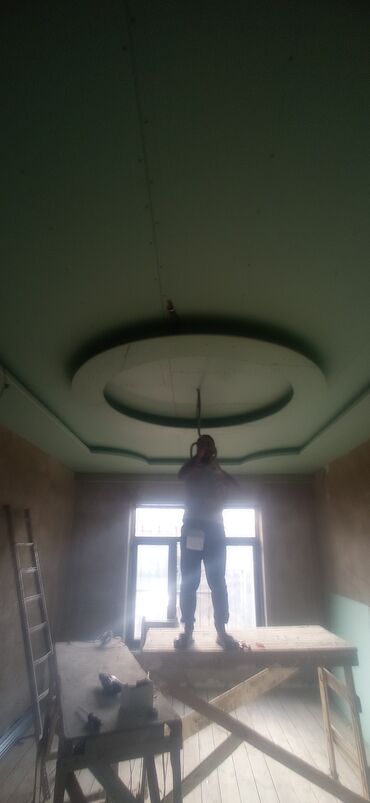 Alçipan: Istənilən növ alçıpan fiqurlarının yığılması tv agentlərin ara kesme — 5