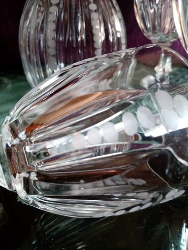 Čaše: Bohemija servis za vino,kristal,led kristal,brusen kristal. iz — 8