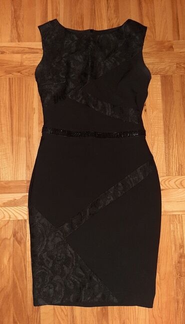 haljine čipkaste: M (EU 38), color - Black, Evening, With the straps