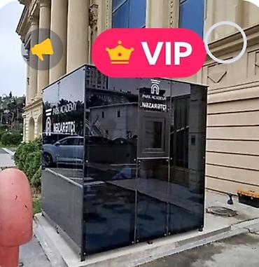 Sifarişlə market vitrinləri: PVC profilindən hazırlanmış mühafizə/post kabini - Ölçü: təxmini 2,5 — 12