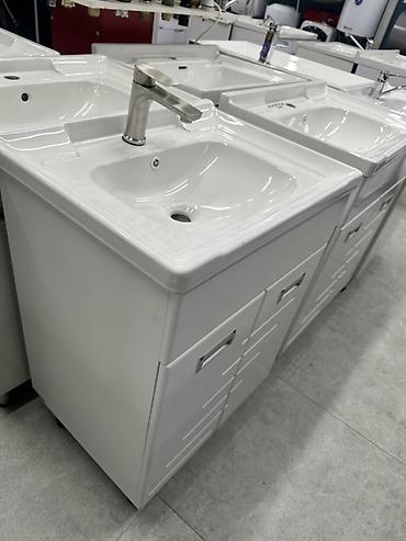шкафы для ванной комнаты напольные: Тумба с раковиной для ванной комнаты Общий Комплект+смеситель+ сифон - — 4