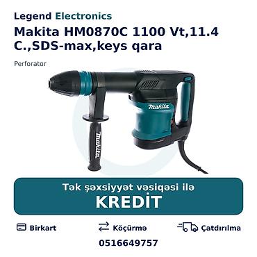dəsti: Elan başlığı: Perforator Makita HM0870C 1100 Vt, 11.4 C., SDS-max — 1