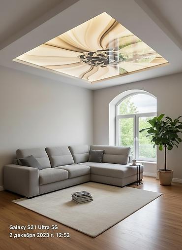 Натяжной потолок: Натяжной потолок Глянцевое, 3D потолки Гарантия, Бесплатная консультация, Бесплатный замер — 1