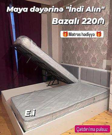 2х yarus carpayı: Bazalı tək nəfərlik çarpayı - Yuxarı qalxan mexanizmli baza: geniş və — 1