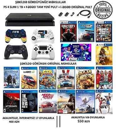 intel arc b580: Playstation 4 slim.1 tb yaddaş.Original 1 ədəd ideal vəziyyətdə pult+3 — 1