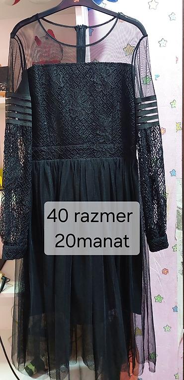 sabo 40: Qadın paltarları 1) Qara məxməri don - Ölçü: 42 - Qiymət: 20 manat — 2