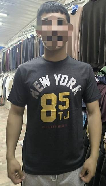 Футболки: Мужская футболка, S, M, L, Tommy Hilfiger, Новый, цвет - Серый, Самовывоз, Платная доставка — 1