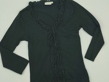 czarne bluzki z długim rękawem eleganckie: Blouse, M (EU 38), condition - Very good