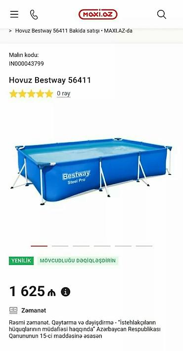 Şişmə hovuzlar: Təcili satılır Hovuz Bestway 56411 Brend Intex Növ hovuz — 9