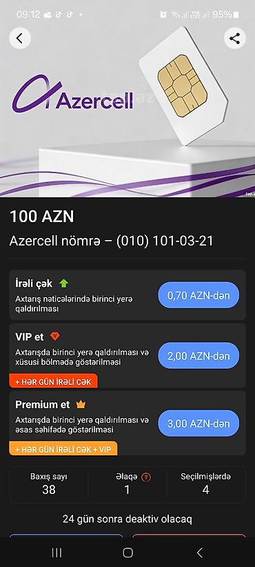 iphone 15 pro satış: Fərqli və premium bir nömrə təklif edirəm 0101010321 qısa bir müddət — 1