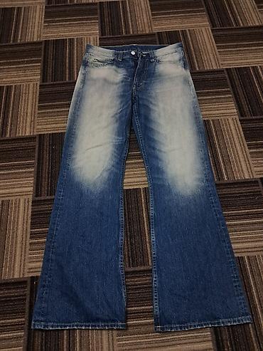 одежда для лыжи: Джинсы расклешённые (bootcut) из плотного денима синего цвета с — 1