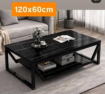 ormar garderobni: Klub sto 120 x 60 cm – moderan dizajn sa mermernim izgledom - — 2