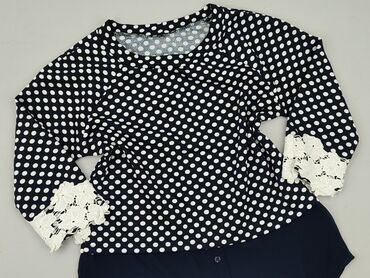 czarne bluzki w białe grochy: Women's blouse, size S