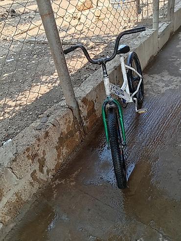 velosiped satisi kreditle: BMX tərzli uşaq/yeniyetmə velosipedi - Çərçivə: polad, ağ rəngdə — 1