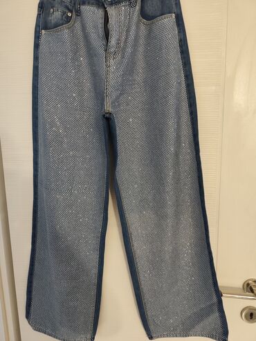 svilena kapa za spavanje dm: Jeans, High rise, Baggy