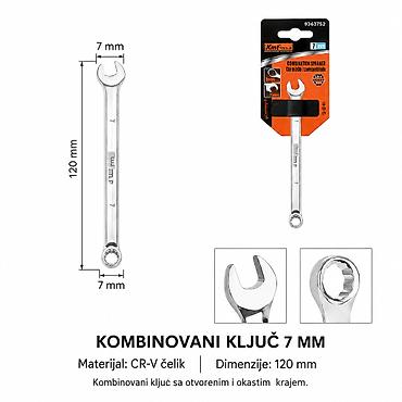 KMT Kombinovani ključ 9363752 – 7 mm - Tip: kombinovani ključ sa