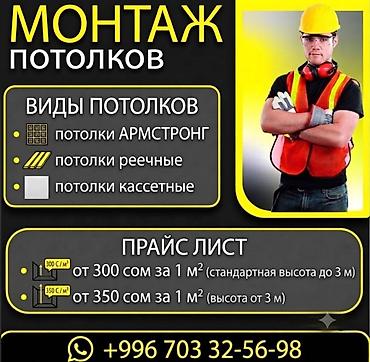 Монтаж потолков | Реечный, Армстронг, Кассетный Больше 6 лет опыта at lalafo.kg Монтаж потолков | Реечный, Армстронг, Кассетный Больше 6 лет опыта