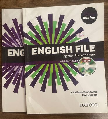 ingilis pulu: English File beginner.
Yenidir,istifadə olunmayıb