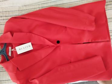 жаны жылдык кийимдер: Женский жакет Blazer Fashion, ярко-красный. - Классический — 2