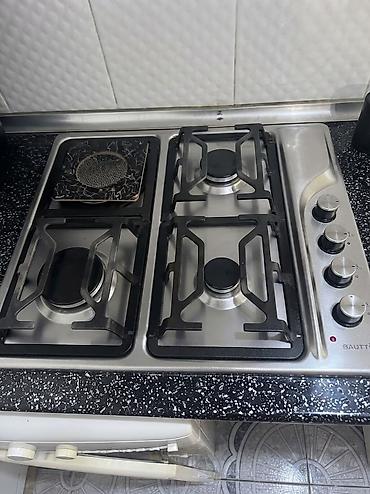 Quraşdırılan qaz plitəsi – 4 gözlü, paslanmayan polad səth