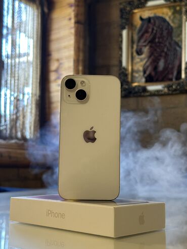 телефон fly fs516: IPhone 14, 128 GB, Starlight, Face ID