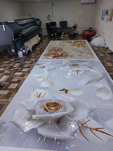 Натяжной потолок: Натяжной потолок жасайбыз тез жана сапаттуу 3D 1кв ом гланцывый 1кв — 12