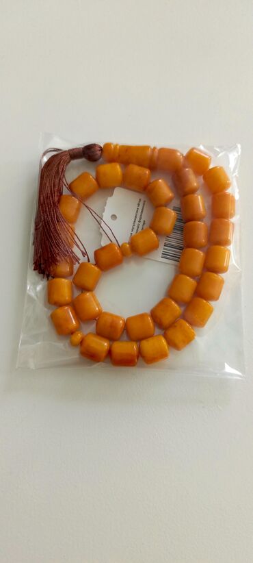 Təsbehlər: Qədim kəhrəba təsbeh.100% təbii Baltik kəhrəbasından təsbeh.Bütöv daş — 4