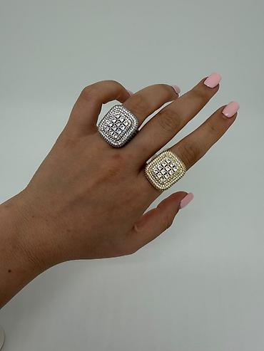 beş qaş üzüklər: Zərif və diqqətçəkən dizayna malik iri ölçülü qadın üzükləri. Model — 1