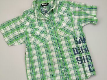 Koszule: Koszula 12 lat, stan - Dobry, wzór - Kratka, kolor - Zielony