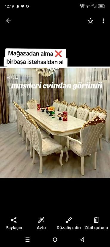şamdan al: Qonaq otağı üçün, Yeni, 12 stul — 1