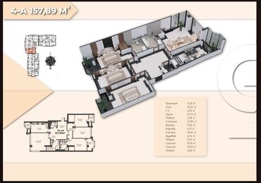 estate kg: 4 комнаты, 160 м², Элитка, 3 этаж, ПСО (под самоотделку)