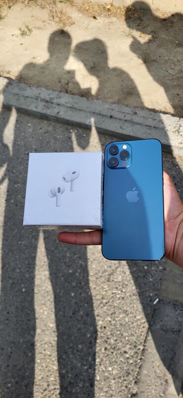 Apple iPhone: IPhone 12 Pro Max, 256 GB, Pacific Blue, Barmaq izi, Face ID, Sənədlərlə — 9