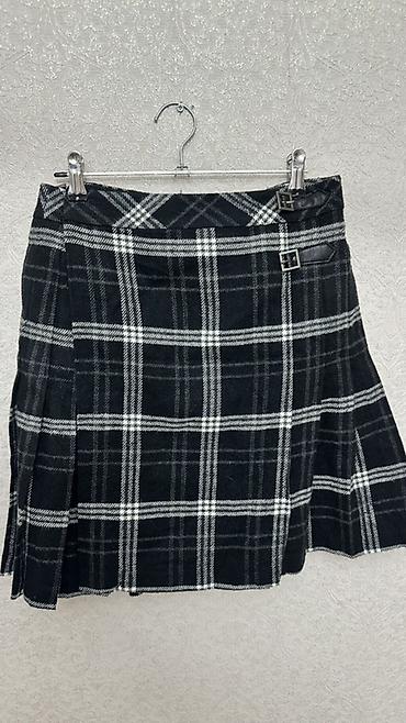 Ətəklər: Qara-boz ağ zolaqlı tartan naxışlı ətək (Yessica) - Stil: Şotland — 1