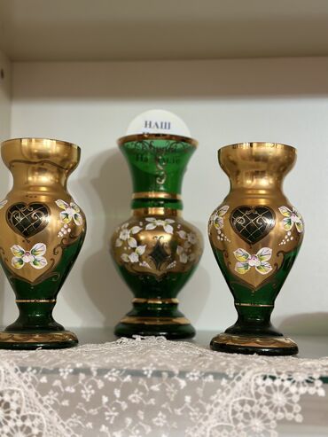 gencede evler: Набор ваз, Богемское стекло