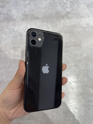 айфон 11 в рассрочку: IPhone 11, Колдонулган, 128 ГБ, Кара