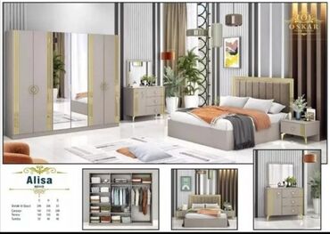 Yataq otağı dəstləri: İkinəfərlik çarpayı, 2 tumba, Termo, Dolab, Azərbaycan, Yeni — 13