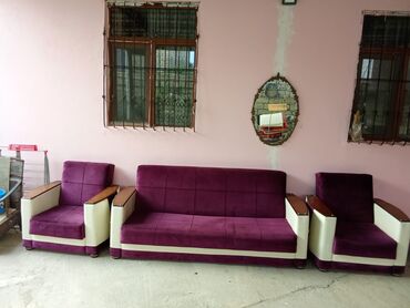 Mətbəx mebeli: İşlənmiş, Divan, 2 kreslo, Bazalı, Açılan