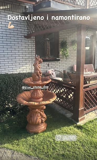 rustik lusteri: Dekorativna baštenska fontana od veštačkog kamena/mermera sa — 1