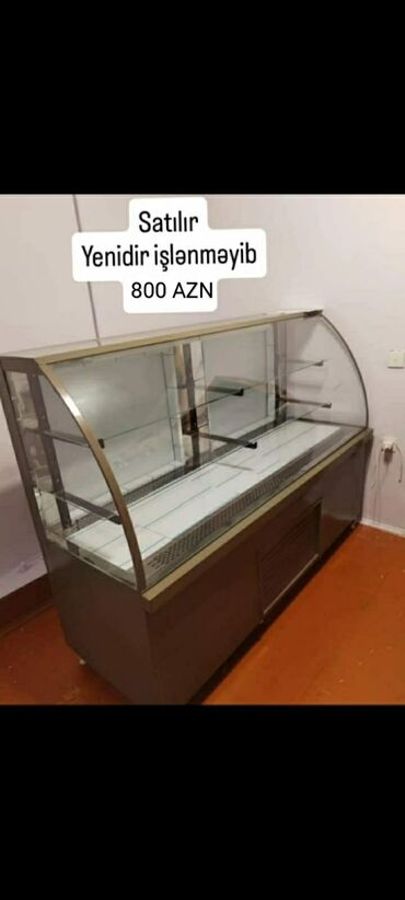 dəmir vitrin: Soyuduculu vitrin-bufet - Ön və yan tərəfləri şüşəli, məhsulları